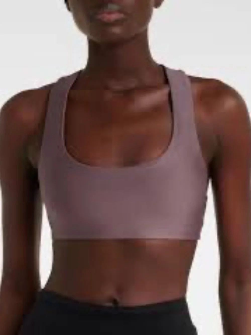 ALO Airlift Advantage Racerback Sports Bra in Fog - Size Small